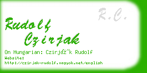 rudolf czirjak business card